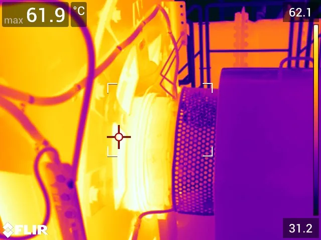 Termografia su componente elettrico